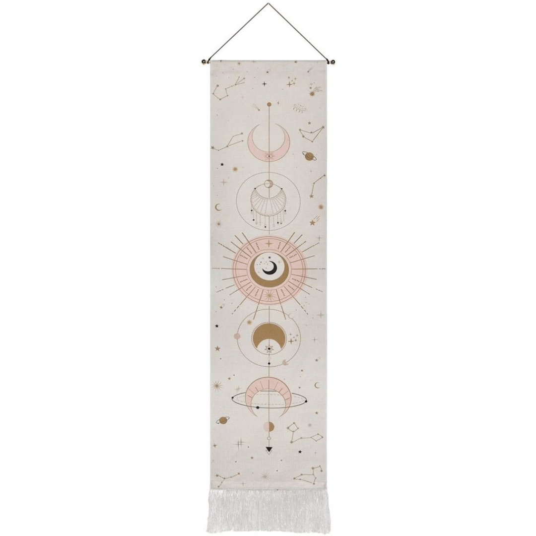 Månfas Vägghängande Tapestry | Veska Vit