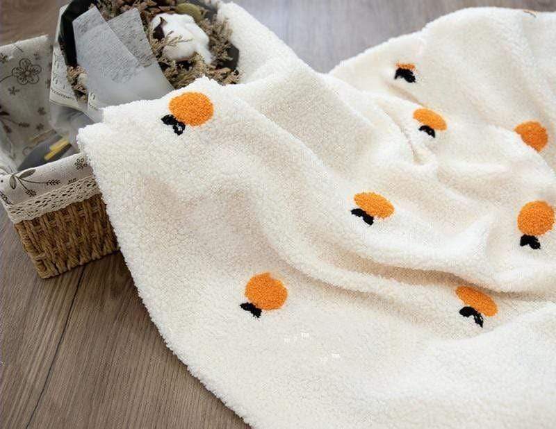 Mini Apelsinbroderad Filt | Veska