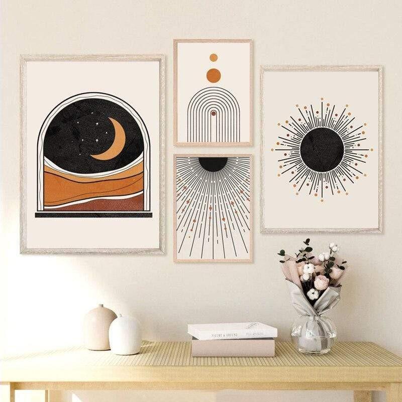 Minimalistisk Geometrisk Väggkonst | Veska Alla