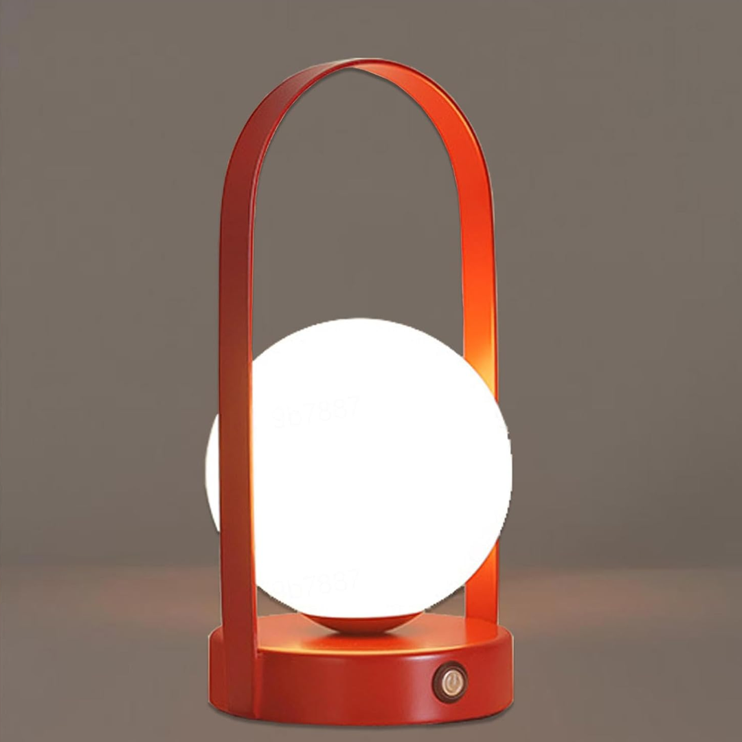 Modern Bordslampa med Laddningsalternativ | Veska Röd