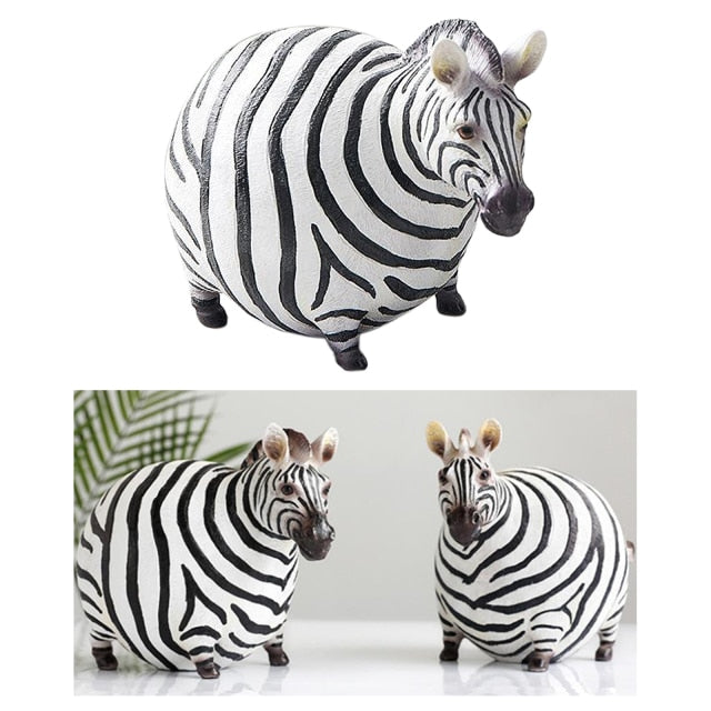 Moderna söta zebra resinfigurer | Veska Vänster Zebra
