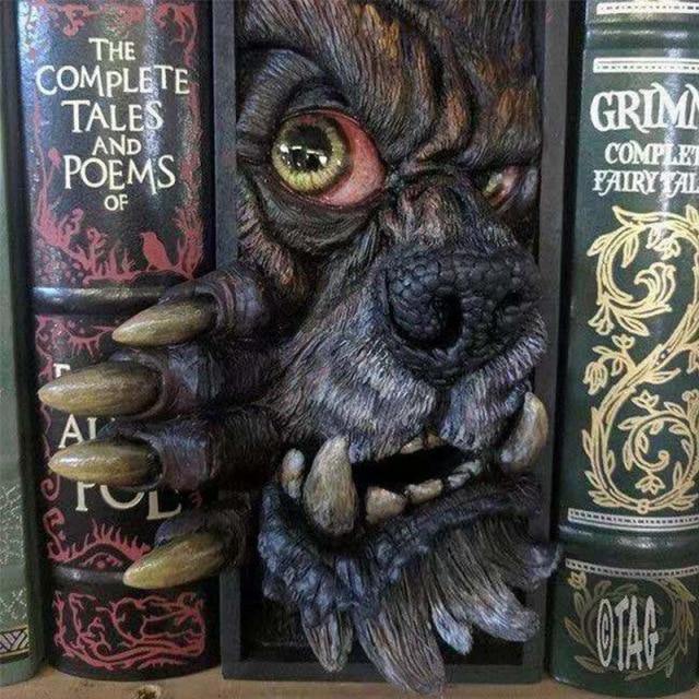 Monsterfiguriner Bokhylla Bokseparator | Veska D