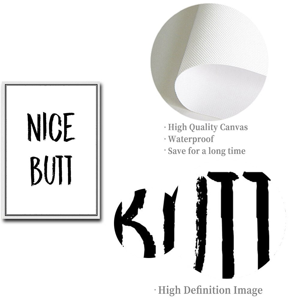Nice Butt Badrum Väggposter | Veska