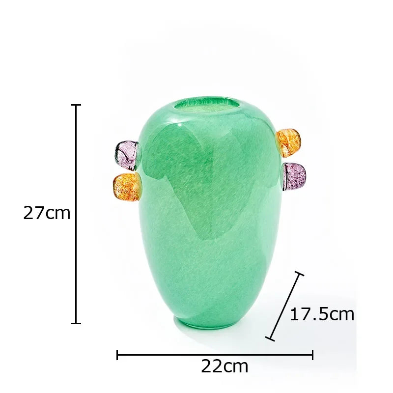 Polka Globe Glass Vase Collection | Veska Emerald Jar