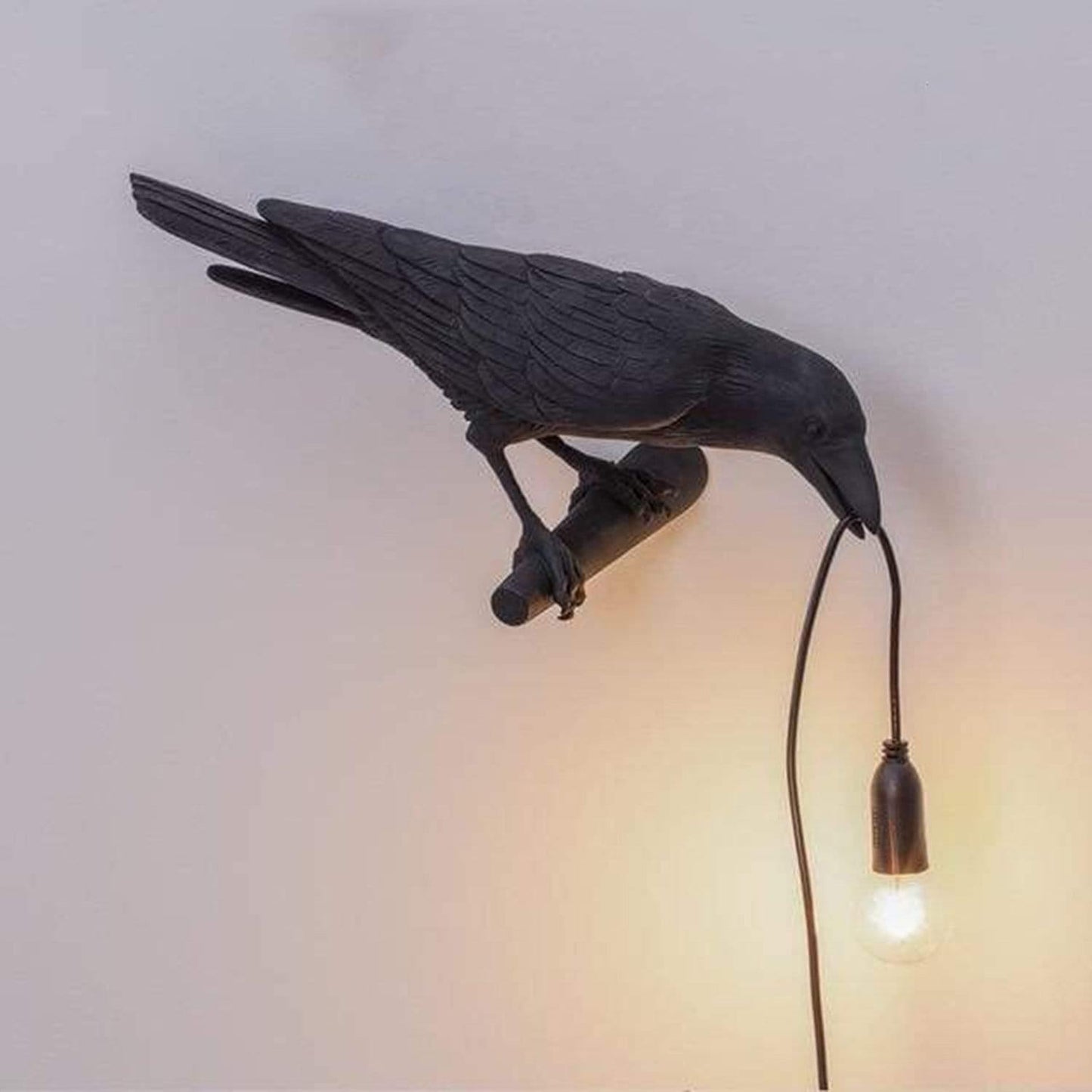 Raven Bird Lampa | Veska Svart Vägg höger