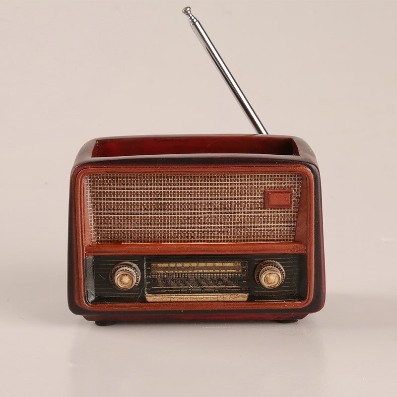 Retro Radio TV Succulent Pot | Veska Bordeaux Röd Radio