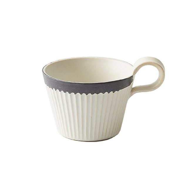 Retro Stil Handgjord Mugg | Veska Vit 7.5x10cm 2.9"x3.9"