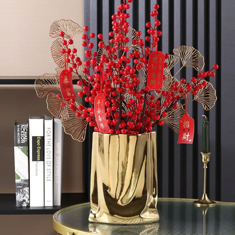 Royelux Silver Ruffle Plate Ceramic Vase Elegans Omdefinierad | Veska Guld