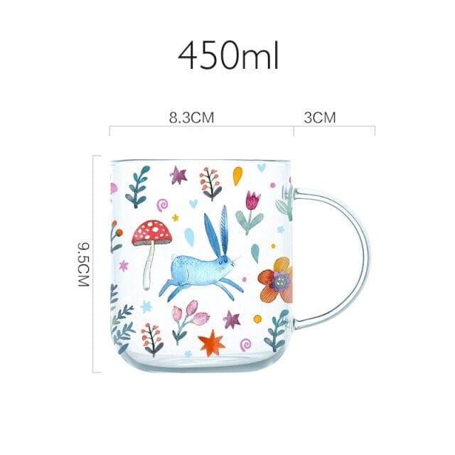 Skogdjur Glas Muggar | Veska Kanin 450 ml