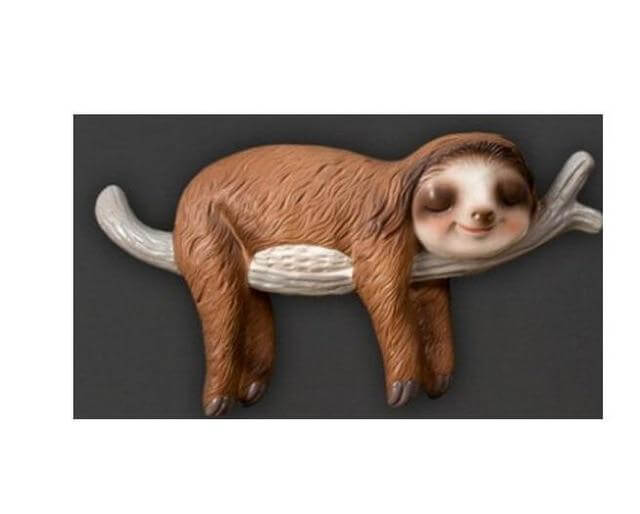 Sloth Djur Vägghängande Skulptur | Veska E-