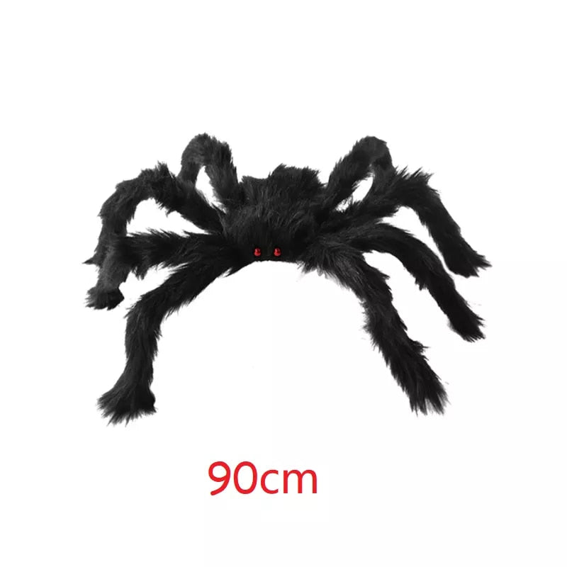 Stora Svarta Spindeln Halloween Festdekoration | Veska 90cm