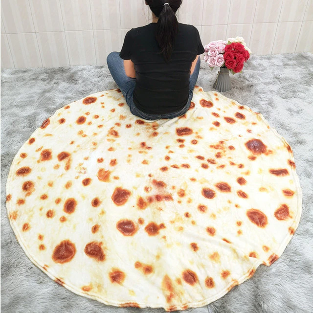 Super Mjuk Kreativ Rolig Flerfärgad Plädar | Veska Burritos - 180cm diameter