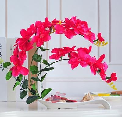 Syntetiska fjärilsorkidéer blomsteruppsättning | Veska style12--B4