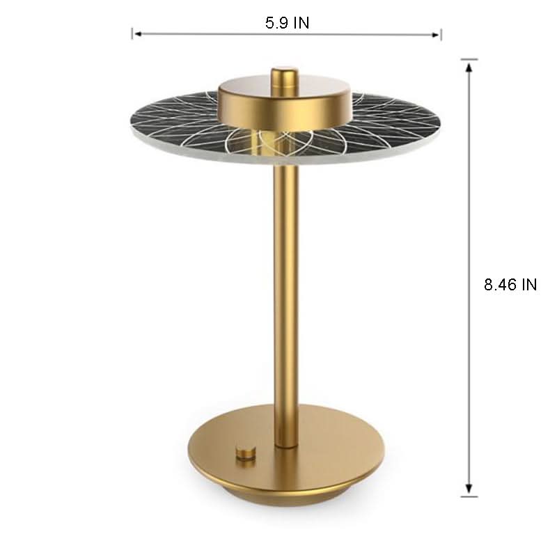 Trådlös uppladdningsbar LED kristallskivbordslampa | Veska
