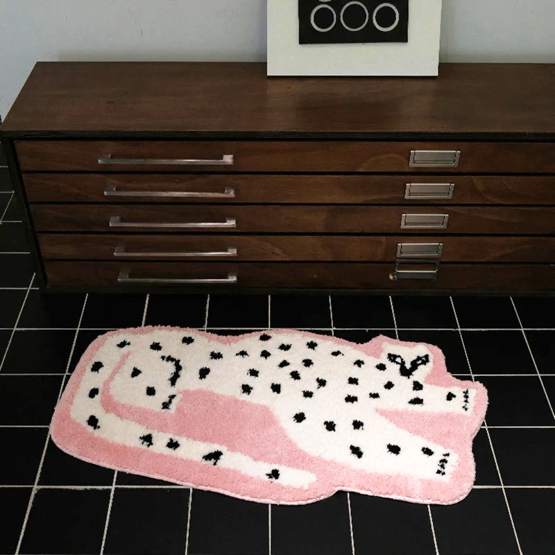 Tufting Leopard Mattor | Veska Rosa 50x90cm
