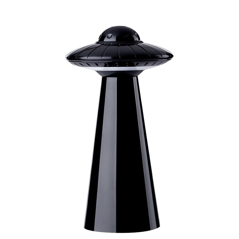 UFO Inspirerad Uppladdningsbar LED Skrivbordslampa | Veska svart