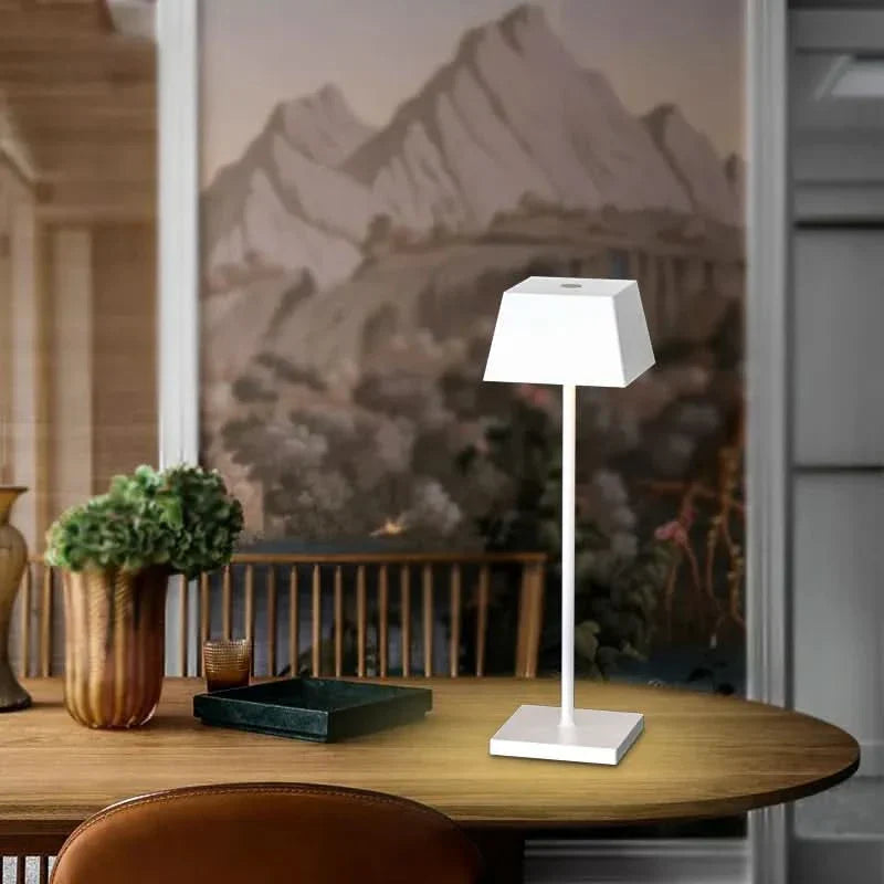 Uppladdningsbar Glow Tap Touch Bordslampa | Veska Vit