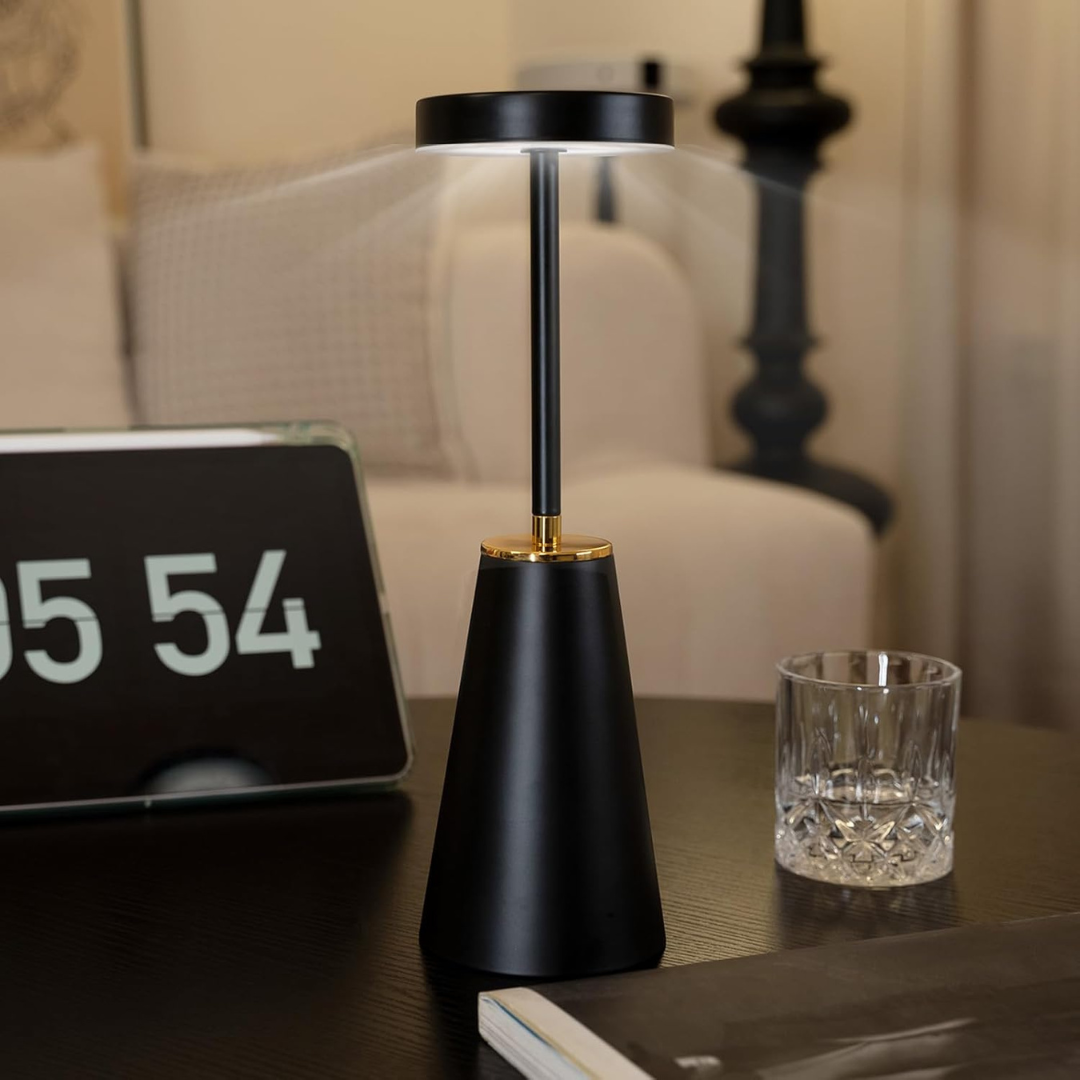 Uppladdningsbar trådlös bordslampa | Veska Svart