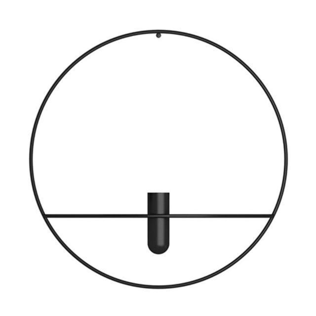 Vägglampa och vas | Veska Svart Vas - 29 cm