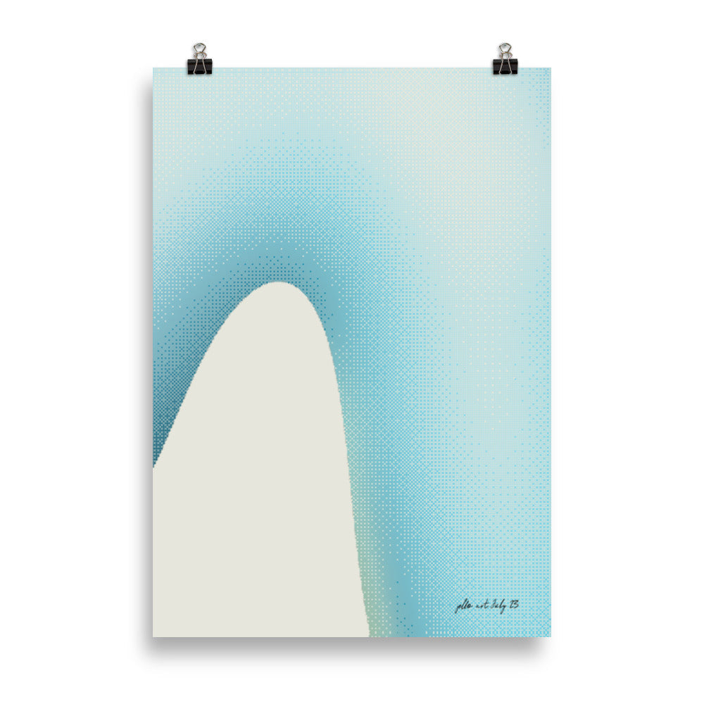 Vågig gradient - Marin | Veska 70×100 cm