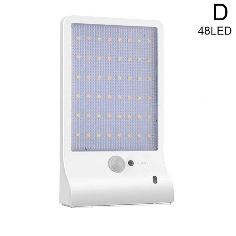 Vattentät solenergi utomhus trädgårdslampa | Veska 48LED vit