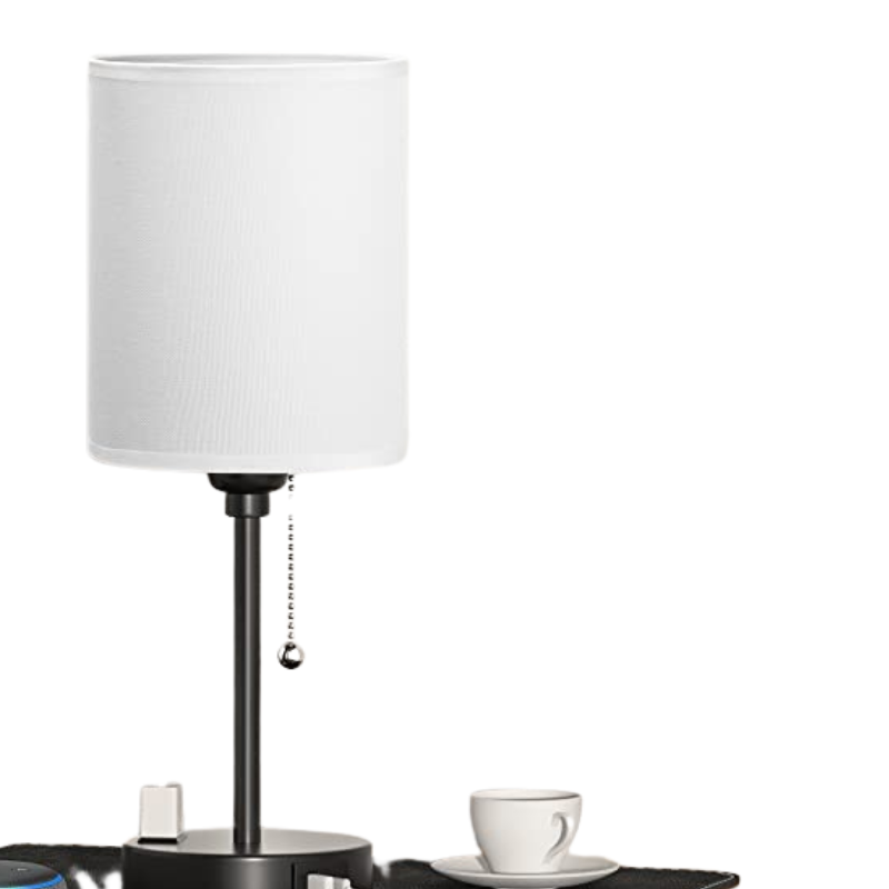 Veska | Elegant Bordslampa med Smart Laddningsalternativ och Tre Färger Vit
