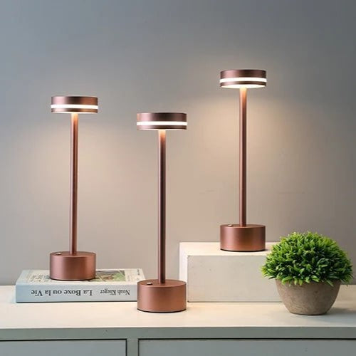 Veska | Sladdlös uppladdningsbar elegant bordslampa - Förvandla ditt interiör Roséguld