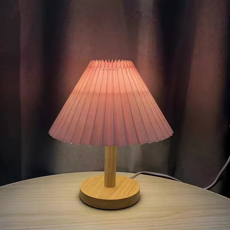Veska | Vikbar Plisserad Bordslampa - Stylisk Vikbar LED Bordslampa för Unik Inredningsdesign Rosa
