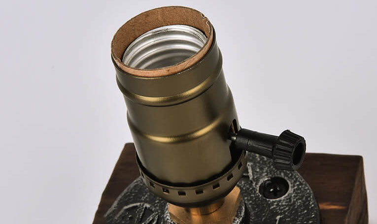 Vintage Industriell Järn Lampa Glödlampa 1-Lampa Bordslampa | Veska