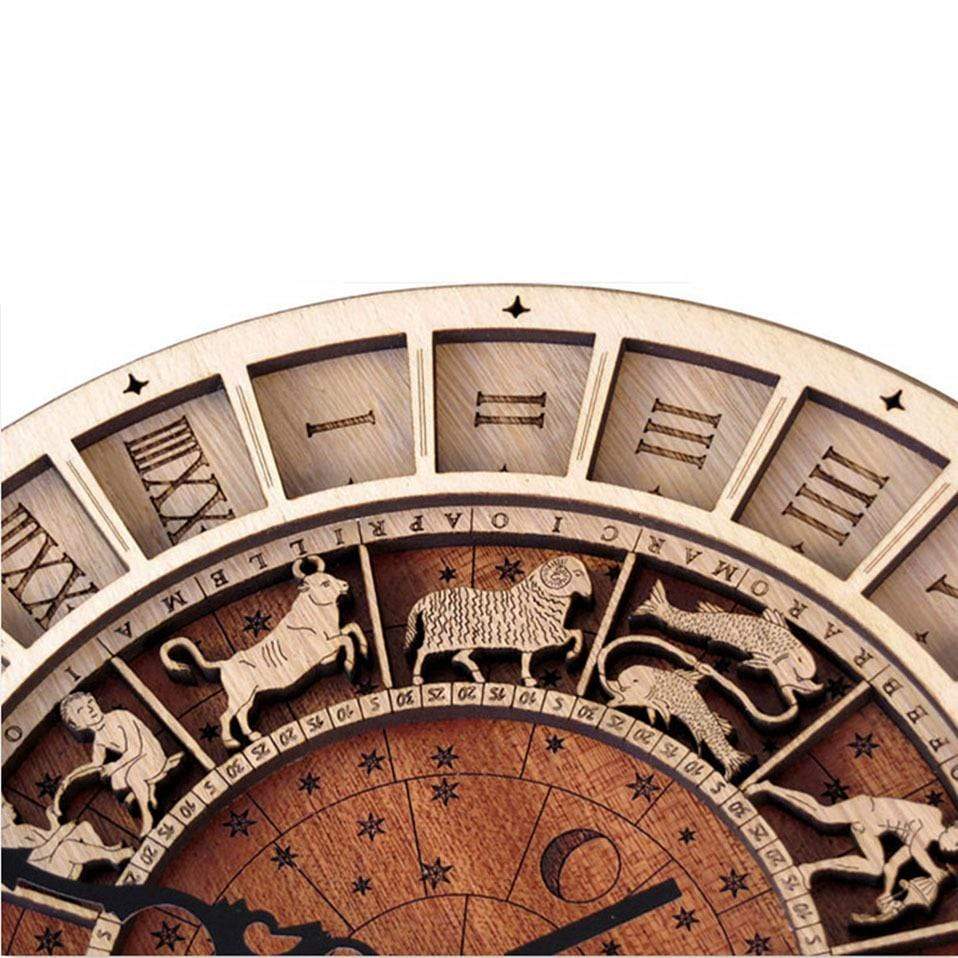 Zodiak Tecken Trä Väggklocka | Veska