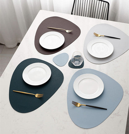 10 Färger Triangulär Placemat Set | Veska Svart