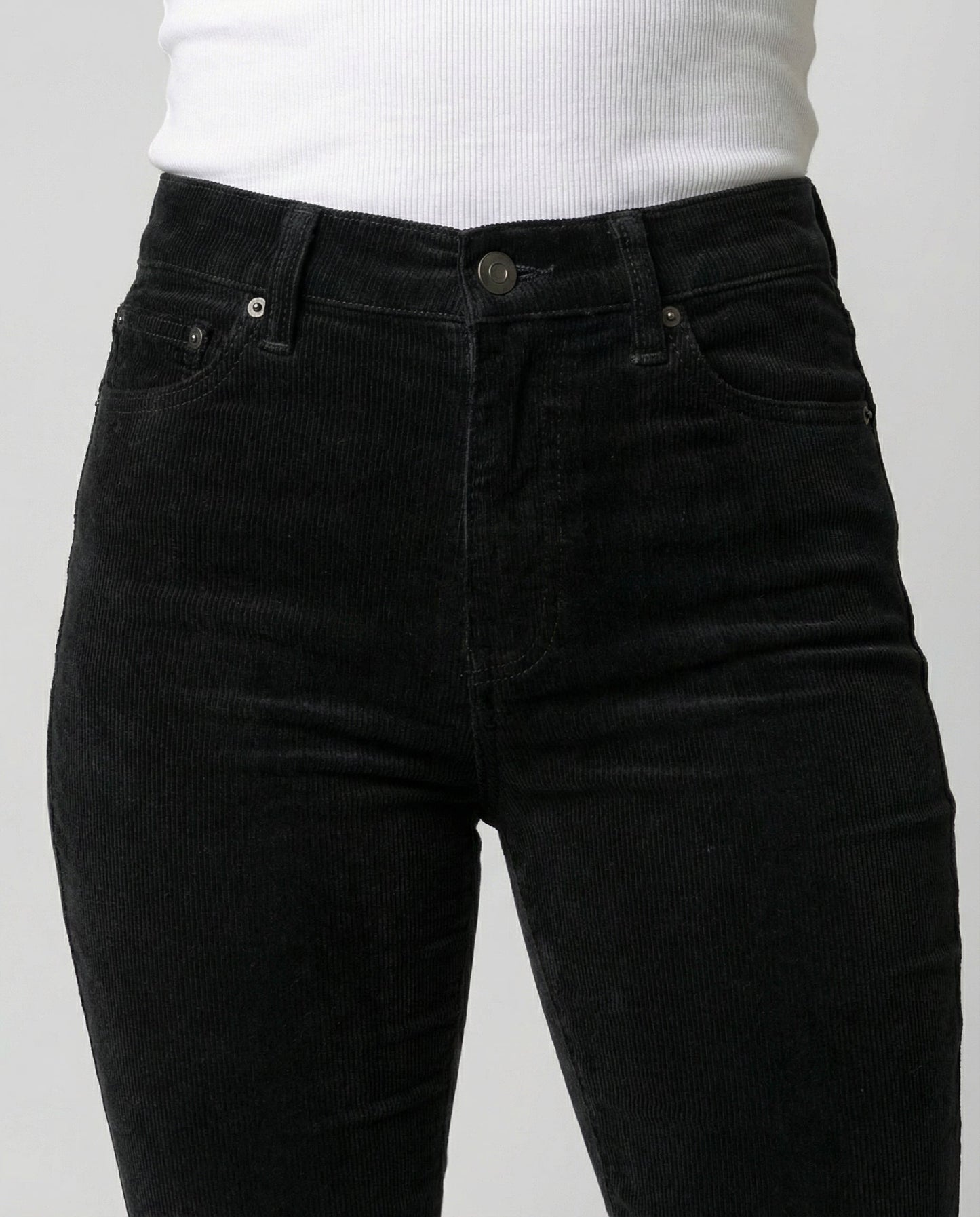 Veska | Cord Flared Byxor för Dam | Mjuk Passform och Elegant Silhuett