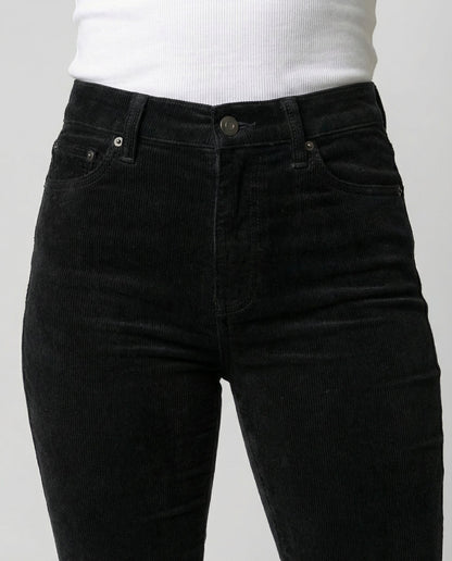 Veska | Cord Flared Byxor för Dam | Mjuk Passform och Elegant Silhuett