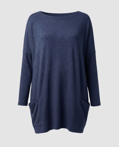 Veska | Långtröja för Dam | Lös Passform och Mjuk Komfort