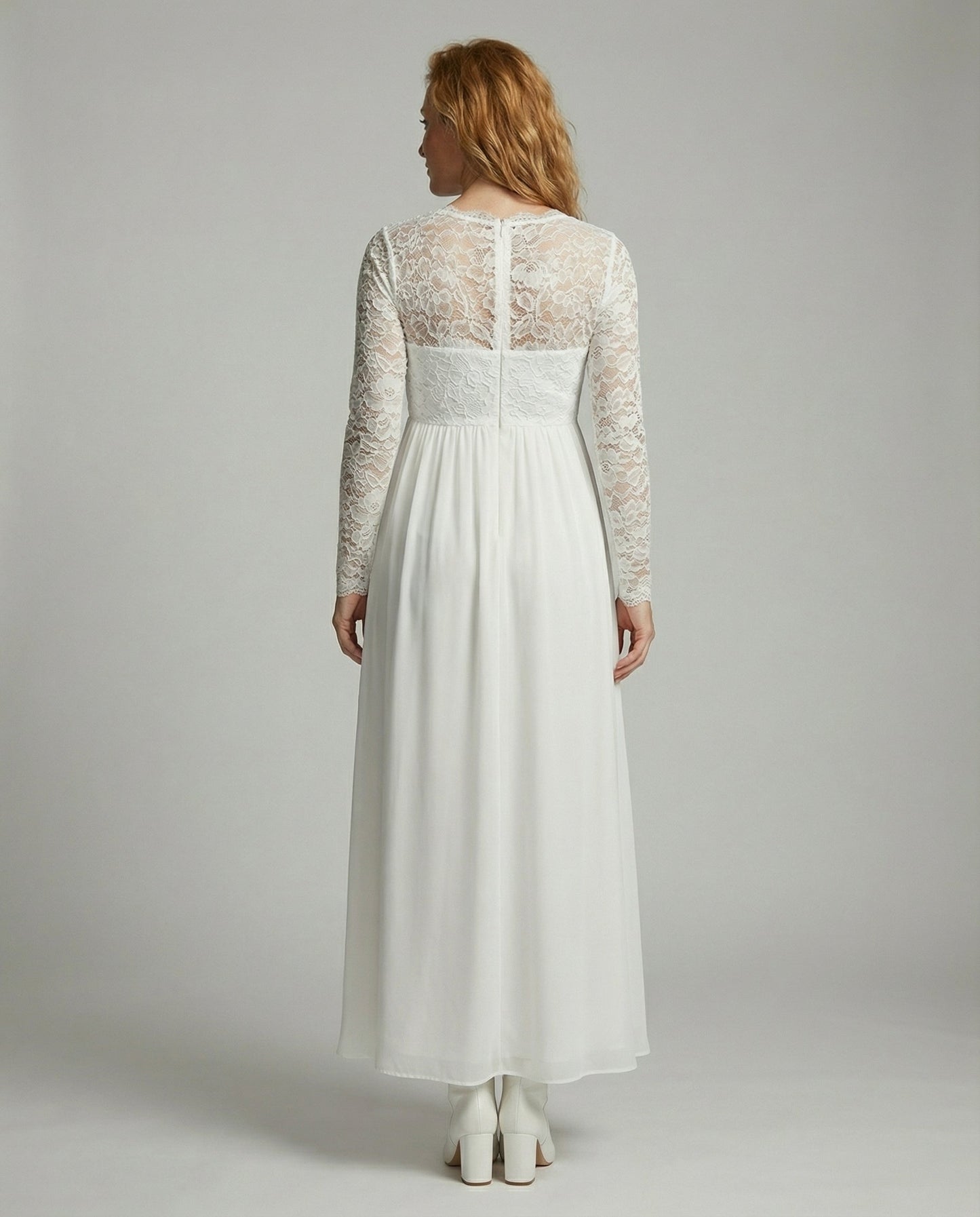 Veska | Spetsmaxiklänning för Gravida | A-linje med Elegant Komfort