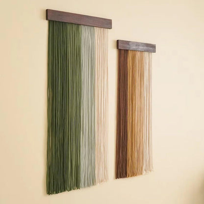 2 st Macrame Vägghängande Tapestry Ornament │ Textil Väggkonst för Boho Hemhylla Dekor | Veska