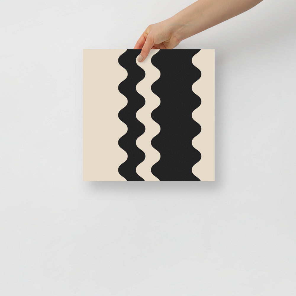 2 Waves - Black | Veska 12×12
