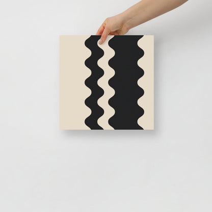 2 Waves - Black | Veska 12×12