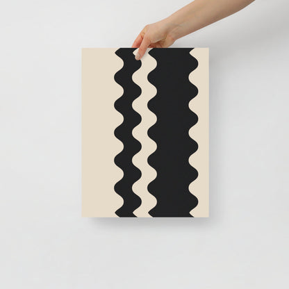 2 Waves - Black | Veska 12×16