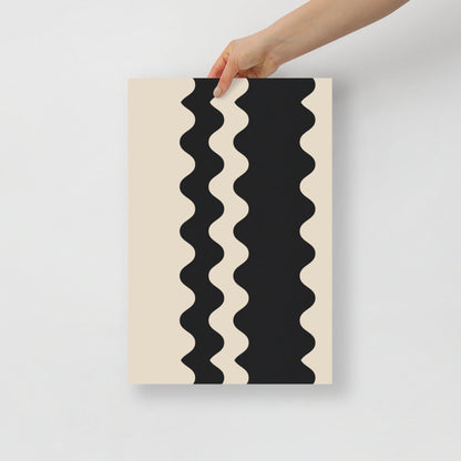 2 Waves - Black | Veska 12×18