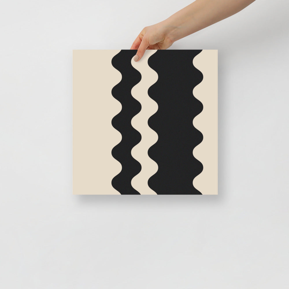 2 Waves - Black | Veska 14×14