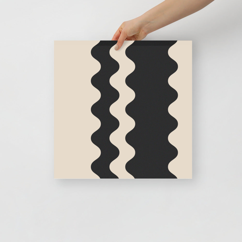 2 Waves - Black | Veska 16×16