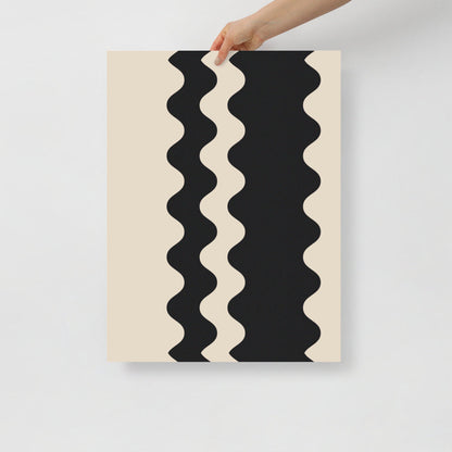2 Waves - Black | Veska 18×24