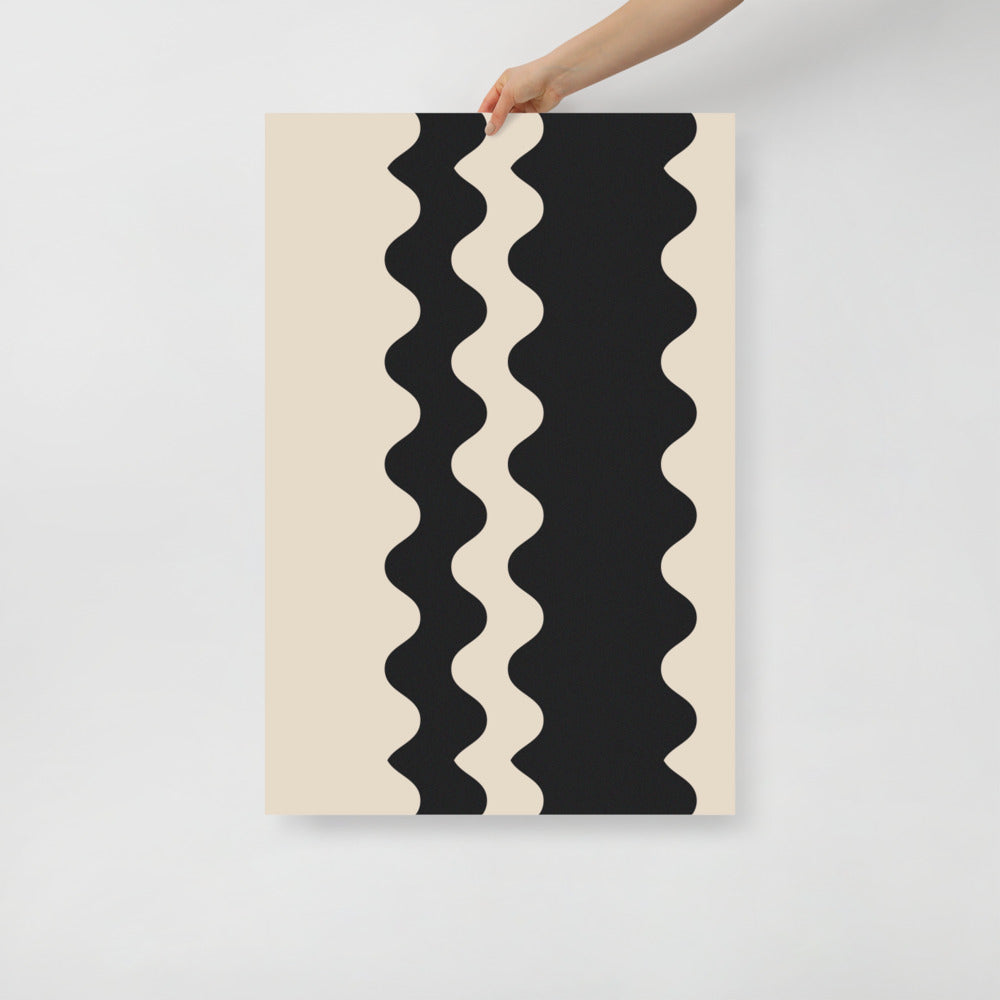 2 Waves - Black | Veska 24×36