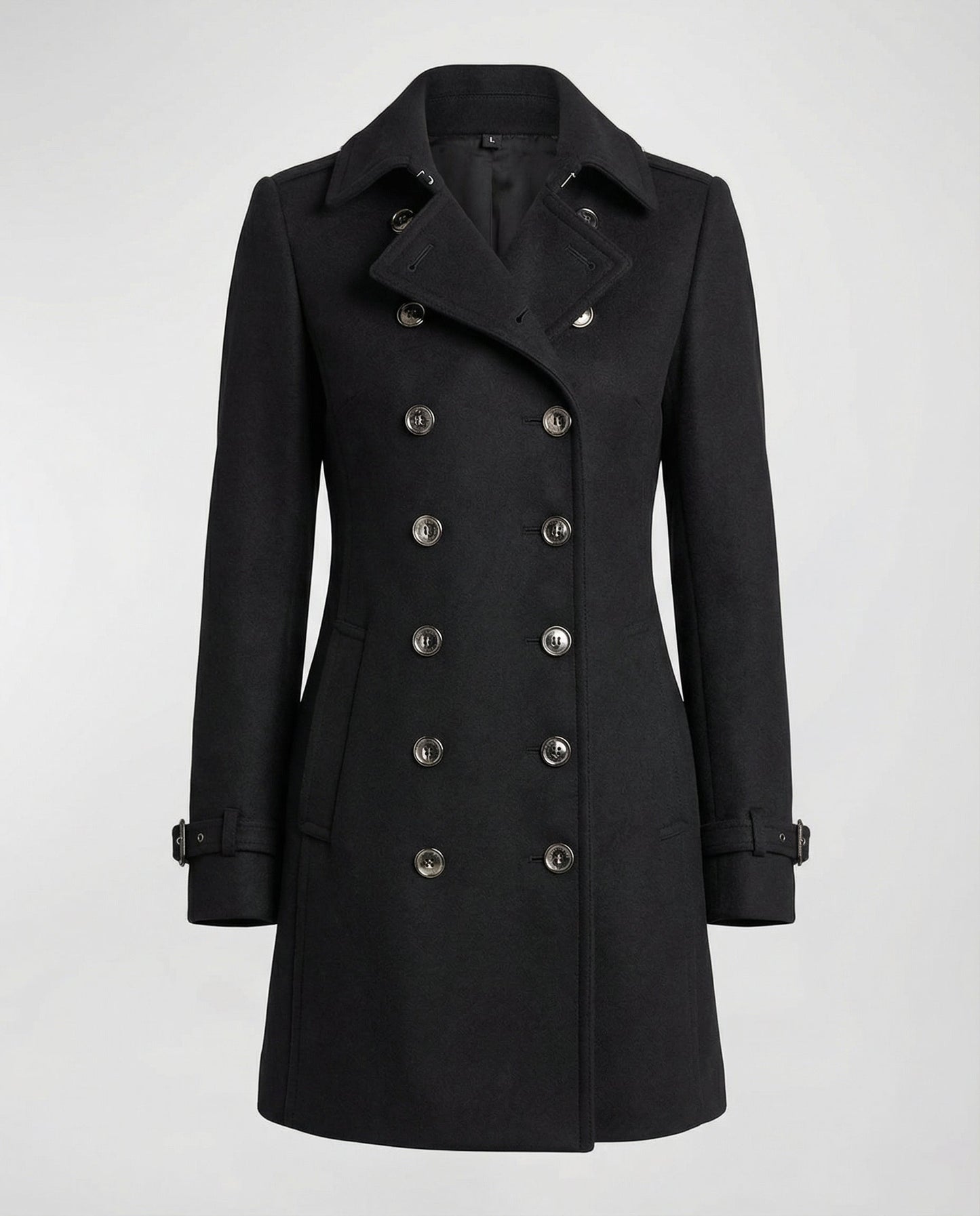 Veska | Ullkappa för Dam | Elegant Skärning och Värmande Komfort