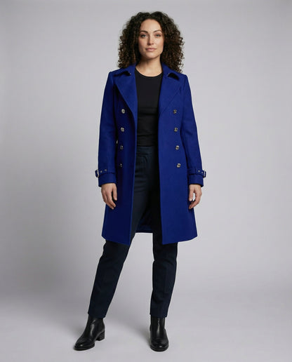 Veska | Ullkappa för Dam | Elegant Skärning och Värmande Komfort