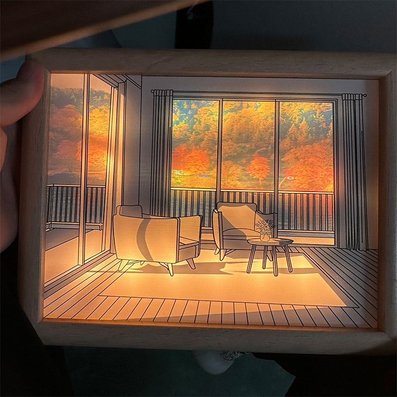 2D Målning Konst Lumina Kreativ LED Lampa | Veska