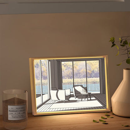2D Målning Konst Lumina Kreativ LED Lampa | Veska