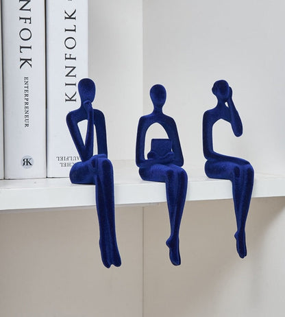 3-delad bokhylldekoration gjord av resin - 17 cm | Veska