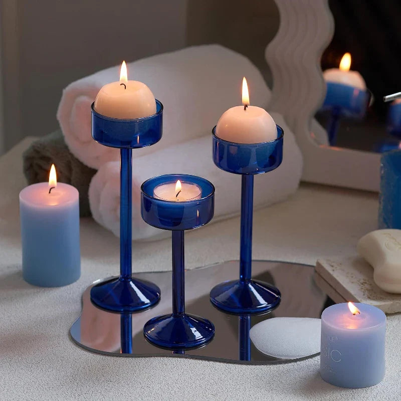 3-delars värmeljusglas ljushållare set | Veska